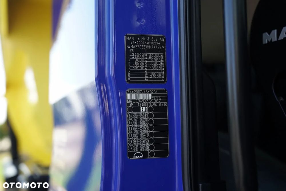 MAN TGS 35.460 / 8x4 / WYWROTKA TYLNOZSYPOWA / HYDROKLAPA / NAVI / AUTOMAT - 37