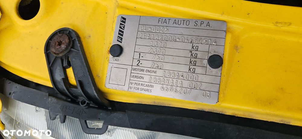 FIAT PUNTO II LIFT 3D 03-10 1.2 OSŁONA PRZECIWSŁONECZNA PRAWA LEWA - 21