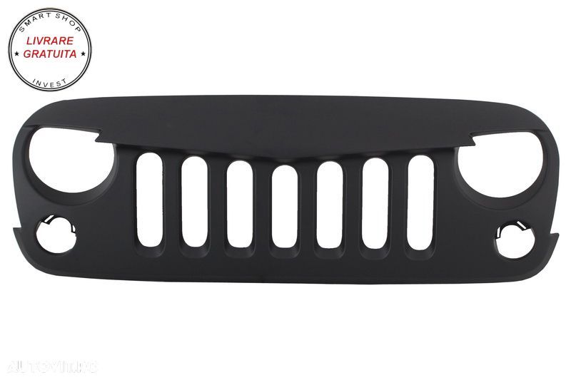 Grila Frontala cu Faruri LED CREE Angel Eye si Semnalizari compatibile cu Jeep Wra- livrare gratuita - 2