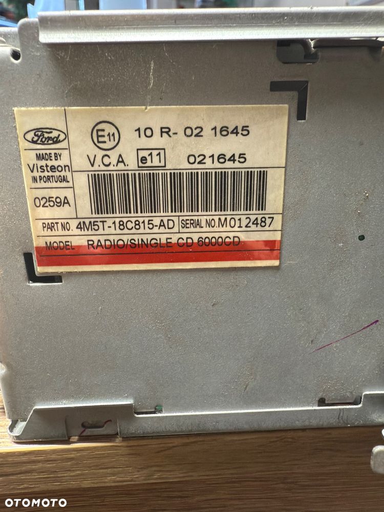 FORD MONDEO MK3 RADIO BEZ NAVI RADIOODTWARZACZ - 2