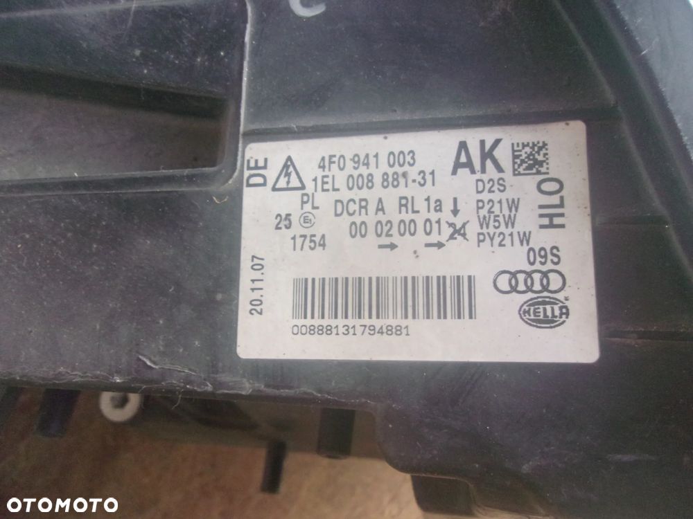 AUDI A6 C6 LAMPA PRZEDNIA PRAWA LEWA BI-XENON 4F0941003AK EUROPA - 3