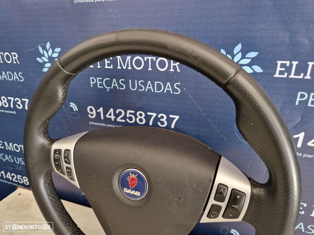 Volante usado pele com airbag SAAB 9-3 93 - 4