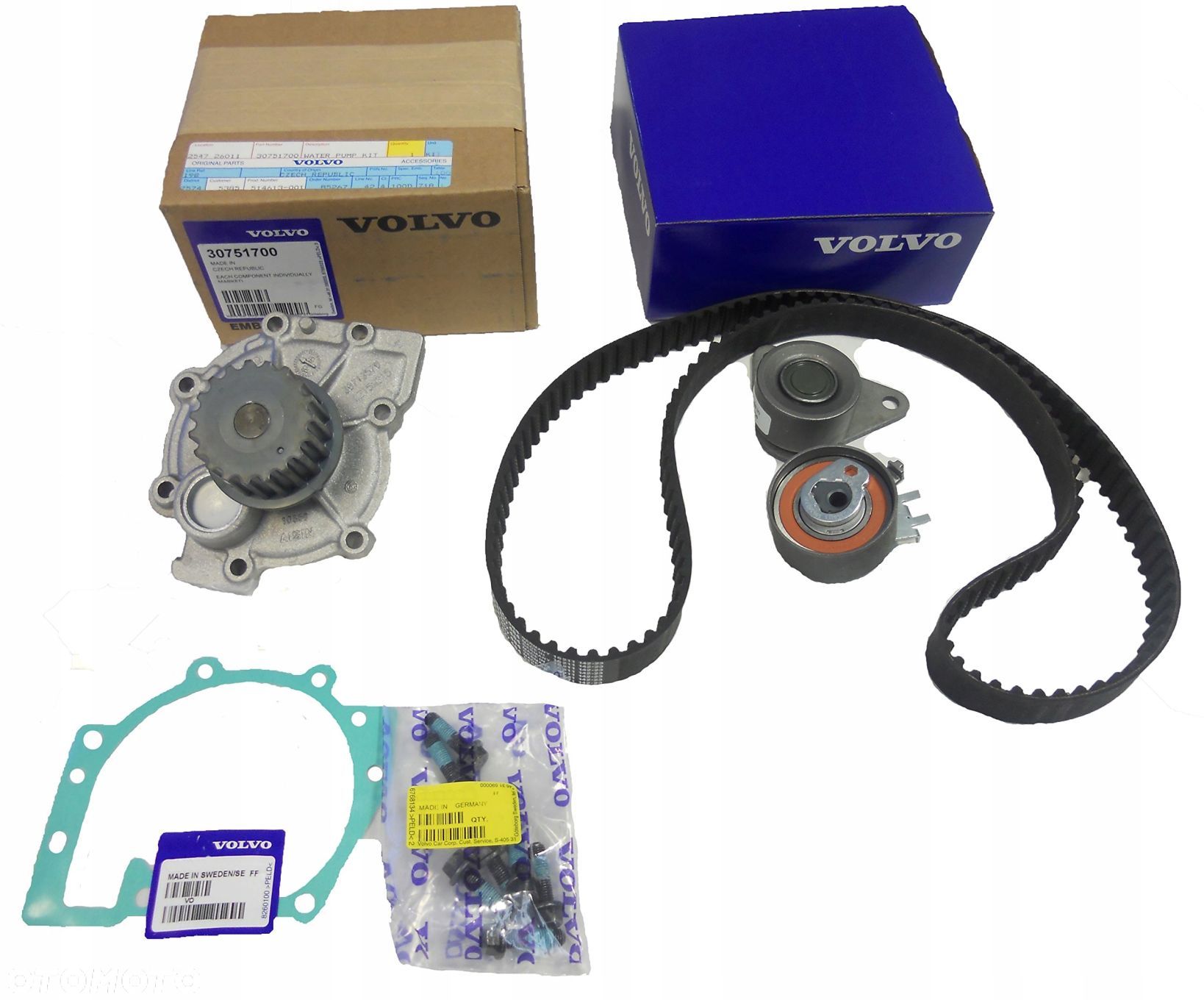 VOLVO C30 C70 oryginal rozrzad + pompa 2,4 2,5T OE 31251254 30751700 - 1