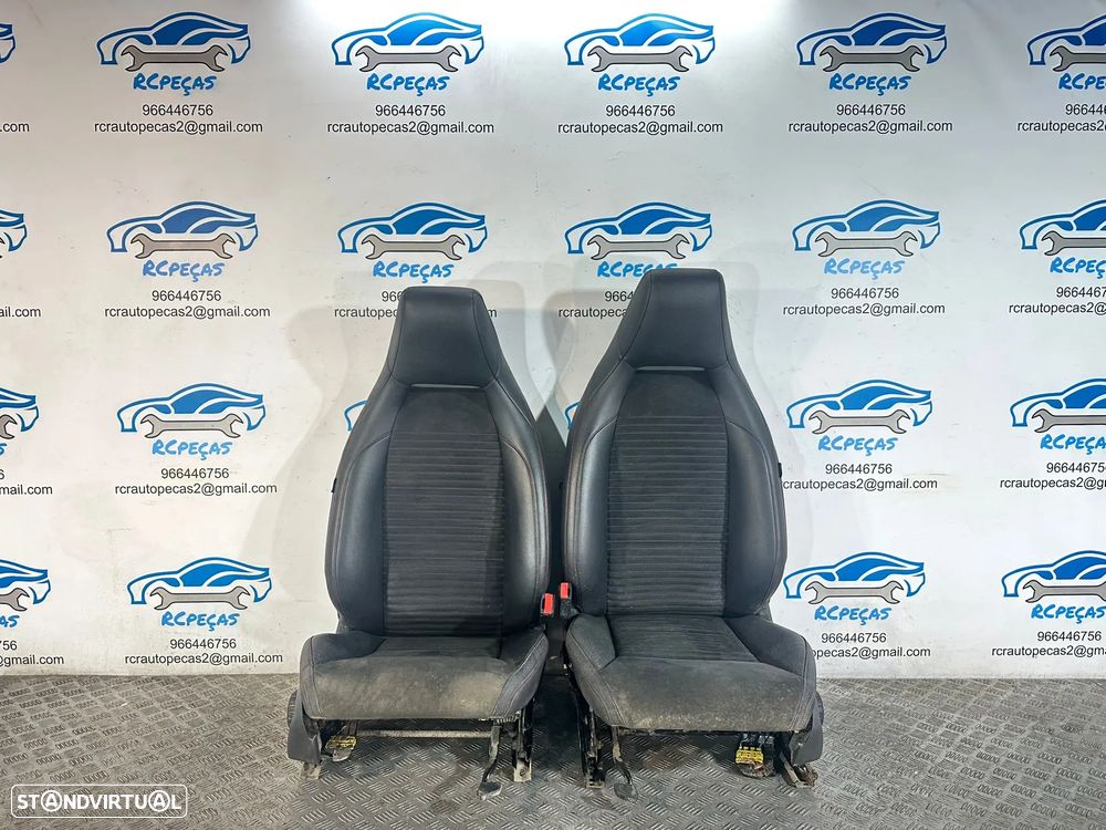 .Conjunto Bancos Pele Alcantra Frente Frontais Tras Traseiros Originais AMG Mercedes-Benz Classe A W176 2013–2018 - 7