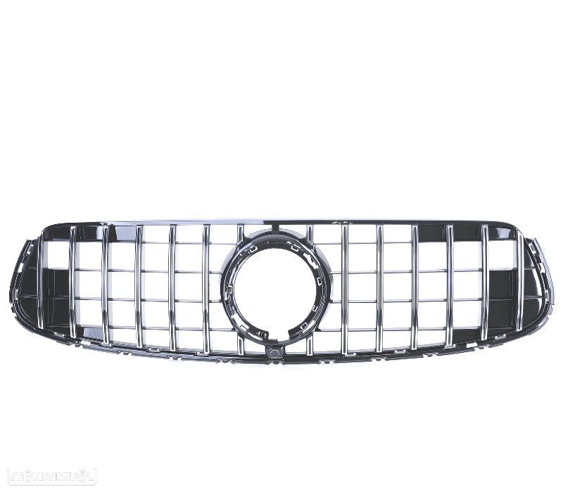 GRELHA FRONTAL MERCEDES CLASE GLC X253 SUV 20- LOOK AMG PRETO CROMO - 3