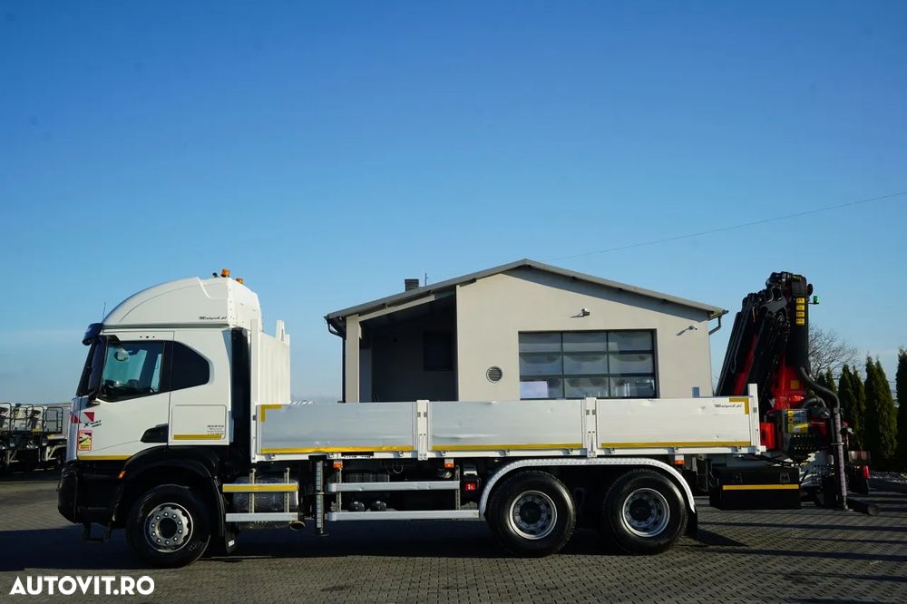 Iveco X-WAY 480 / 6x4 / CAROSERIE CU OBOANE - 6,1 m / + MACARAUA PALFINGER PK 33002 EH / MAX: 6.600 KG / ROTATOR / TELECOMANDĂ / ANVELOPE 100% / - 10