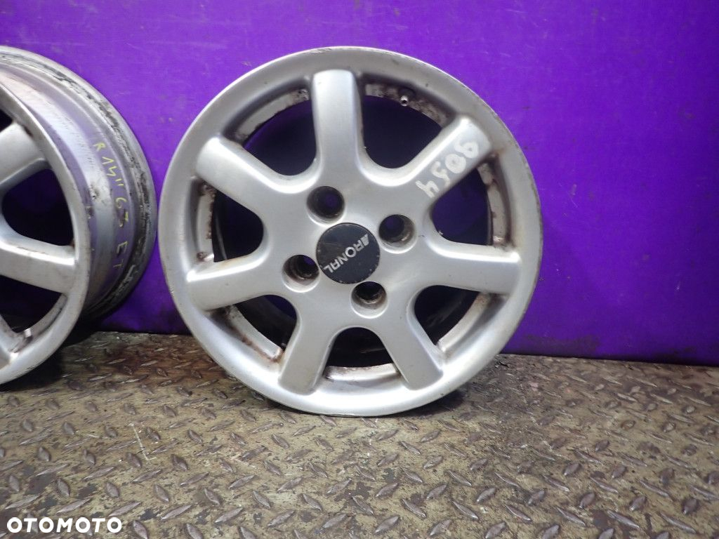 VW LUPO POLO AROSA FELGI ALUMINIOWE 14 R14 4X100 6J ET38 KBA43690 - 5