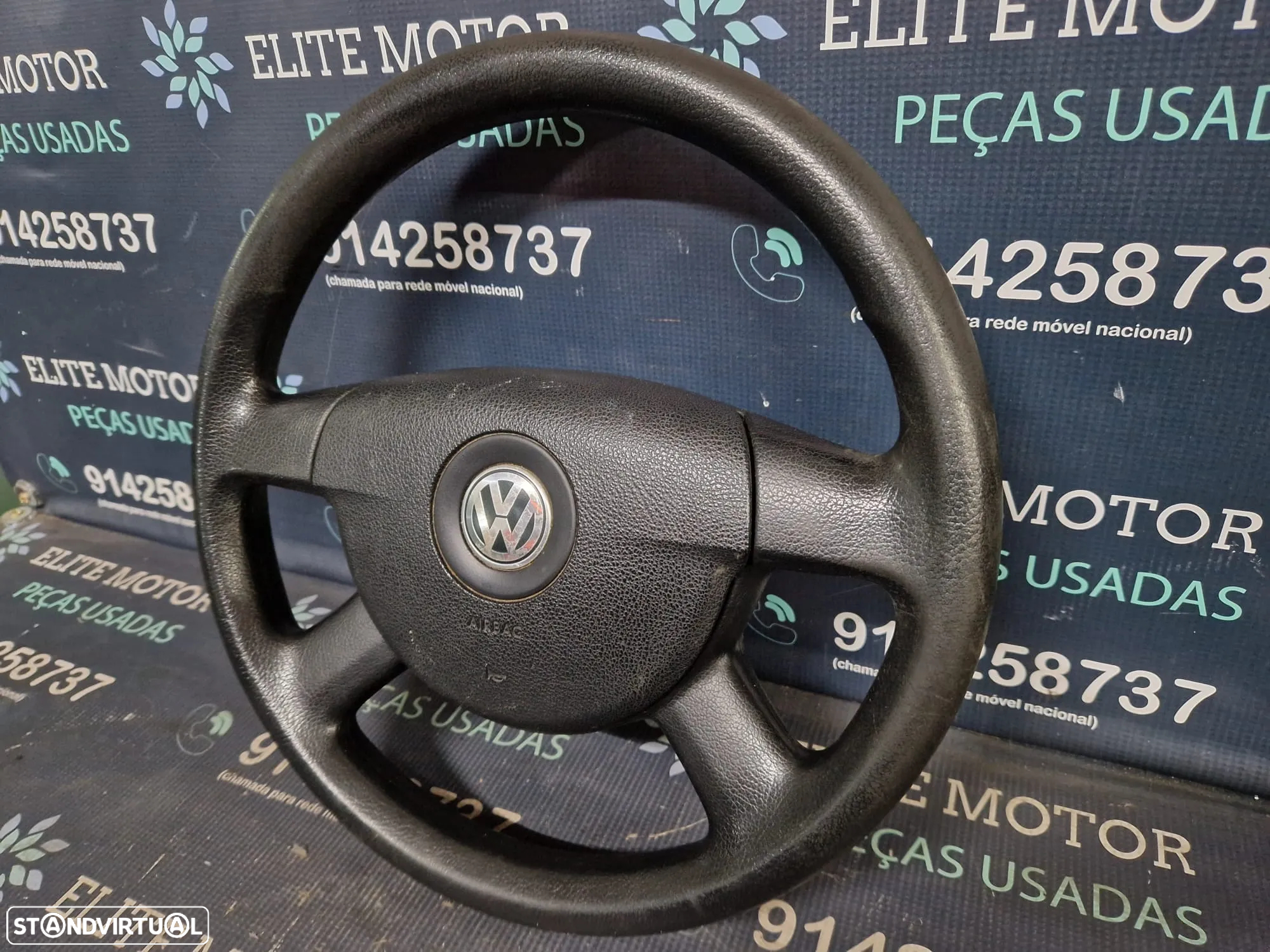 Volante usado borracha com airbag VW PASSAT B6 GOLF 5 CADDY TOURAN JETTA - 2