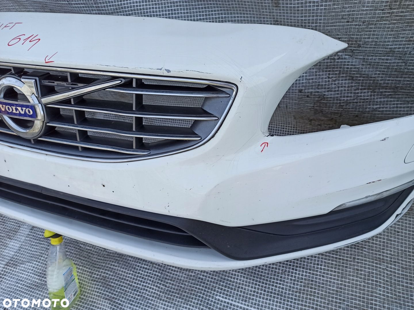 VOLVO S60 II V60 LIFT 13-18 ZDERZAK PRZEDNI PRZÓD KOMPLETNY BIAŁY 614 - 8