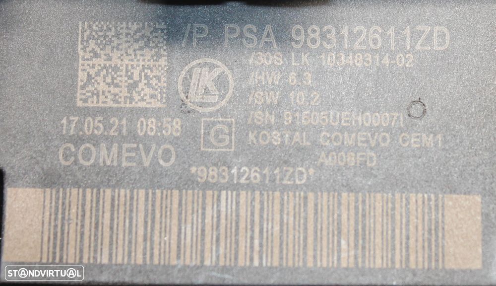 MANETES DAS LUZES E LIMPA PARA-BRISAS PEUGEOT PARTNER - 6