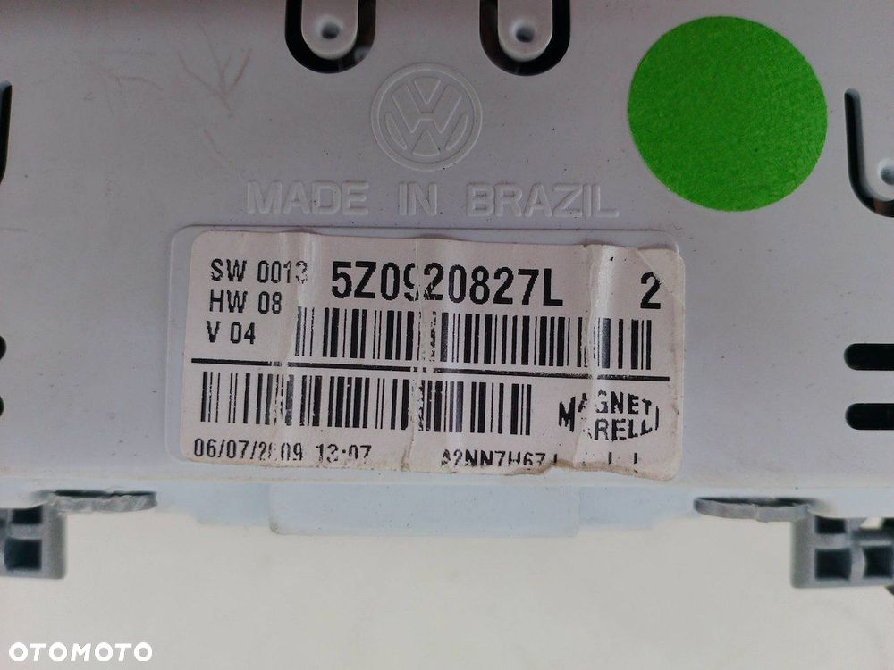 LICZNIK VW FOX 1.2 6V BENZYNA HATCHBACK 5Z0920827L - 8