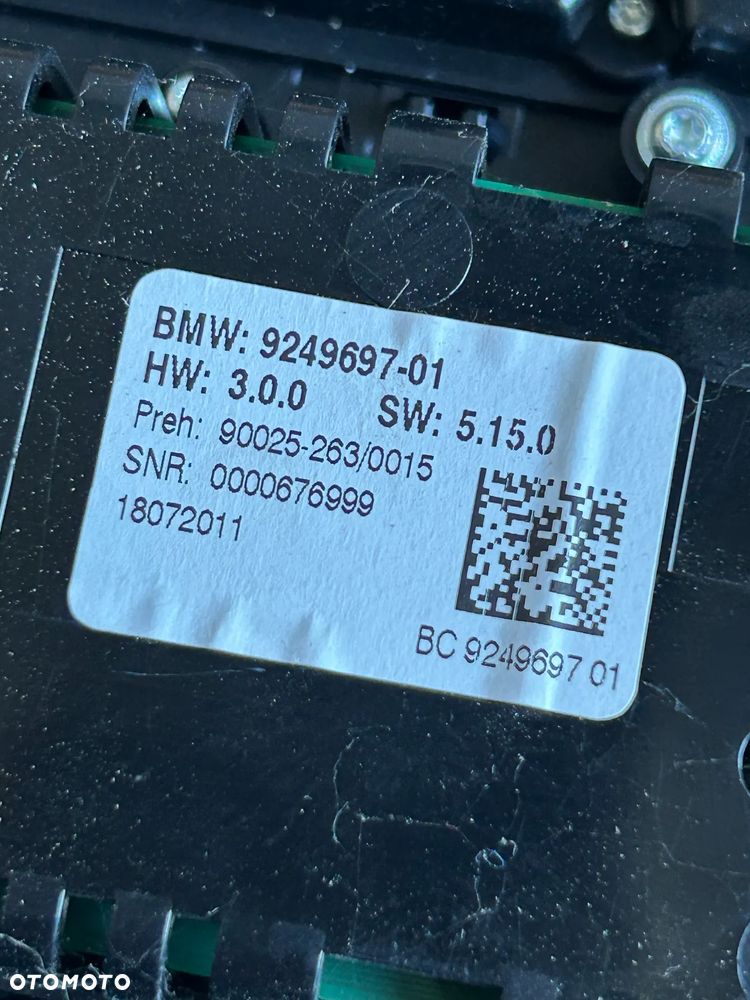 BMW F10 F11 PANEL KLIMATYZACJI RADIA 9249697 - 3
