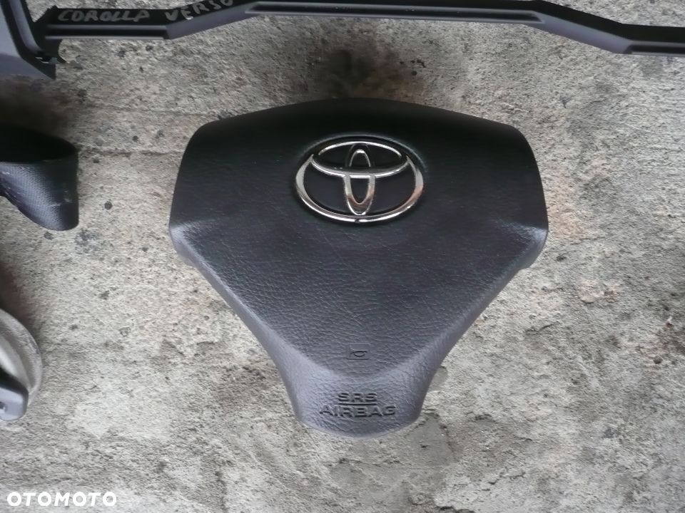 TOYOTA COROLLA VERSO 04-07 DESKA KONSOLA PODUSZKA AIRBAG PASY - 2