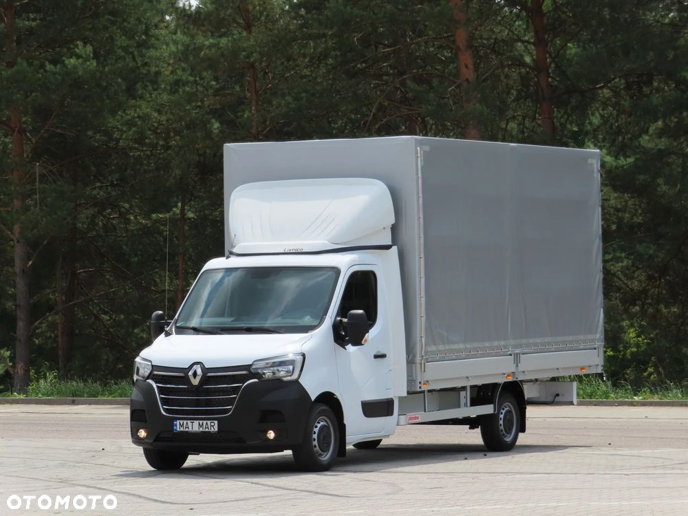 Renault Master 2.3 dCi 163 Km WZMACNIANY Plandeka 10 Euro Palet, Skrzynia 4870 mm Długa, 2550 Wysokość, MOŻLIWA FIRANA Stan Jak NOWY Gotowy Dostępny POLECAM - 1