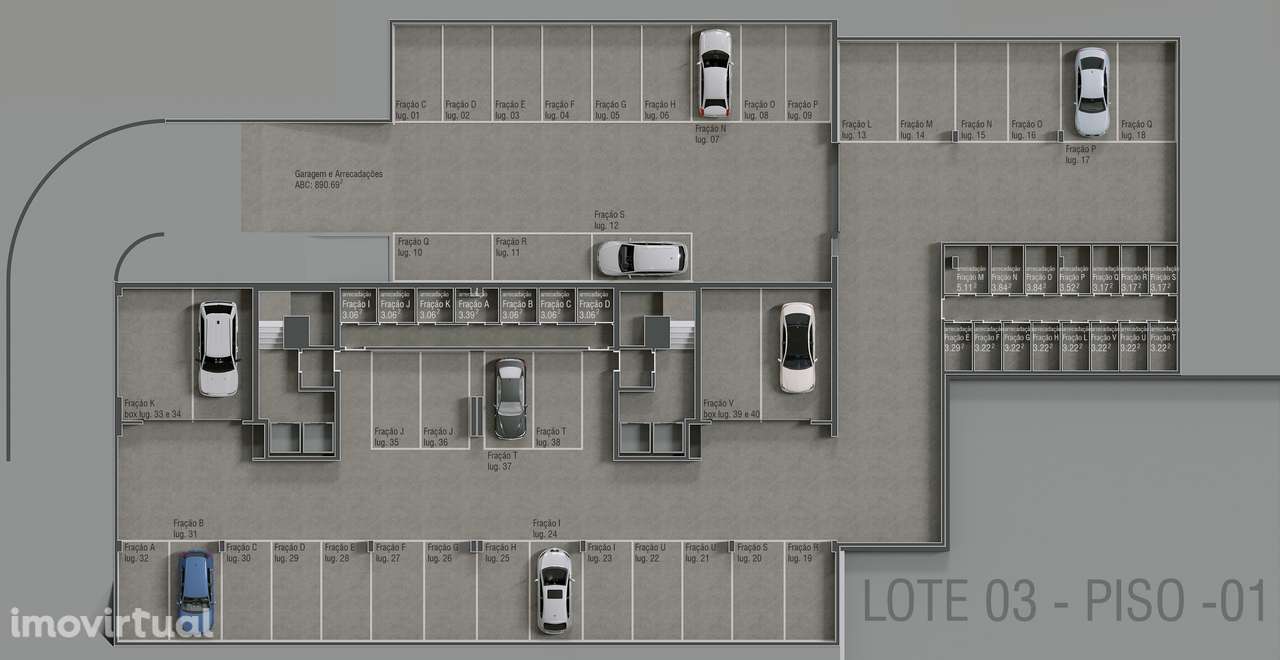 Apartamento T1 em planta - Grande imagem: 3/5