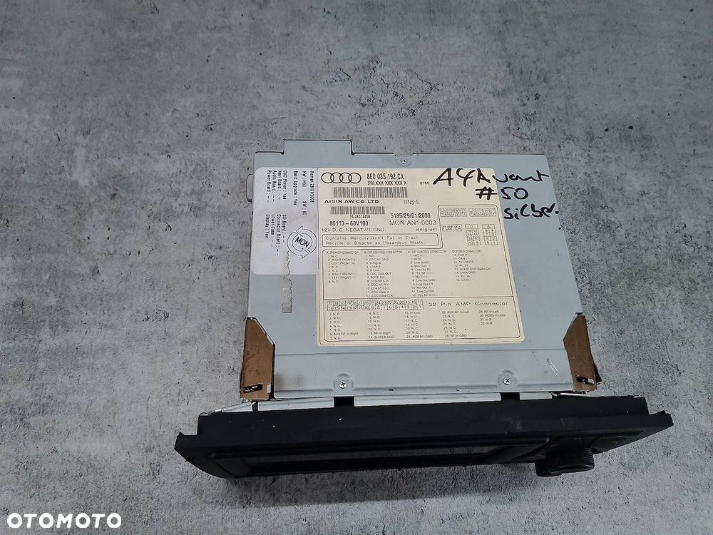 RADIO  AUDI A4 B7 8E0035192CX 86113-60V100 - 2
