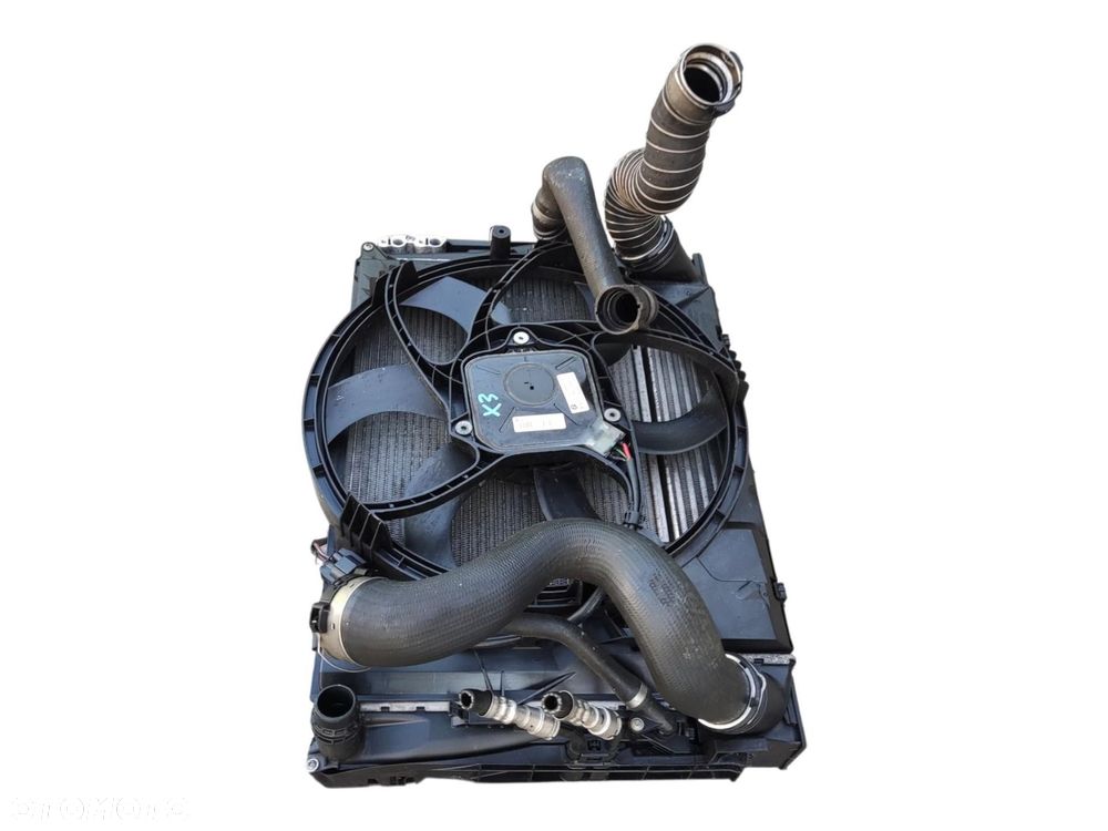 KOMPLET CHŁODNIC CHŁODNICE WENTYLATOR BMW 3 E90 E91 LIFT LCI 2.0D 2008-12 - 4