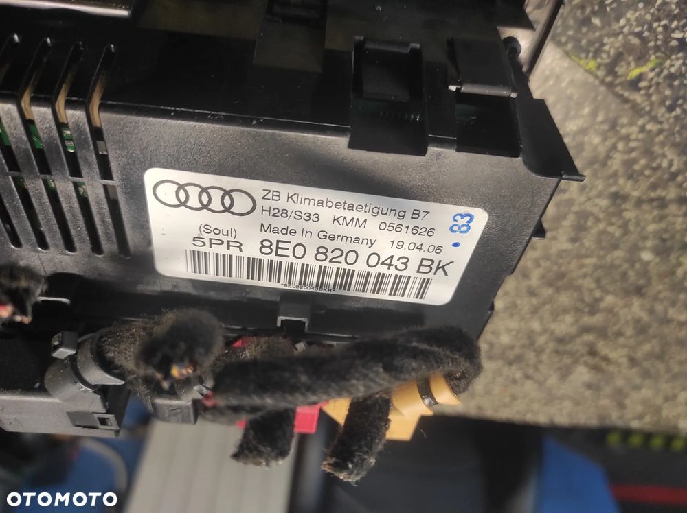 AUDI A4 B7 1 DIN PANEL KLIMATYZACJI NAWIEWU CLIMATRONIC GRZANE FOTELE SPRAWNY 8E0820043BK WYSYŁKA !!!! - 2