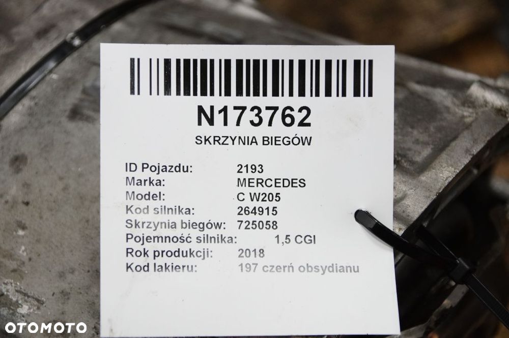 SKRZYNIA BIEGÓW MERCEDES C W205 4MATIC A2132704701 - 6