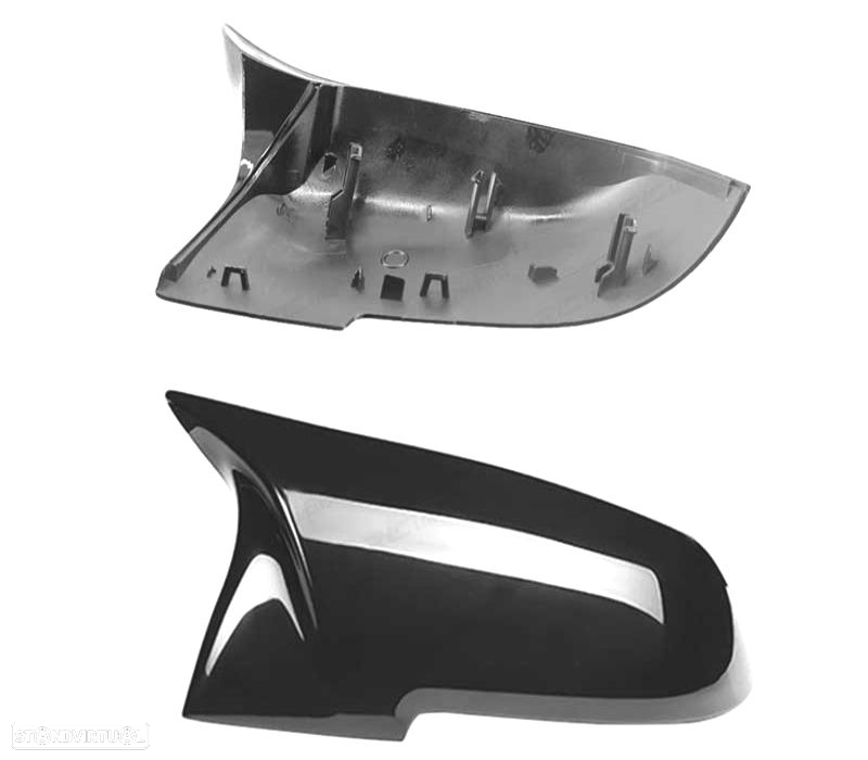 CAPAS DE ESPELHOS RETROVISORES BMW F30 F32 F20 F31 F33 F36 F22 E84 PRETO BRILHANTE LOOK M - 2