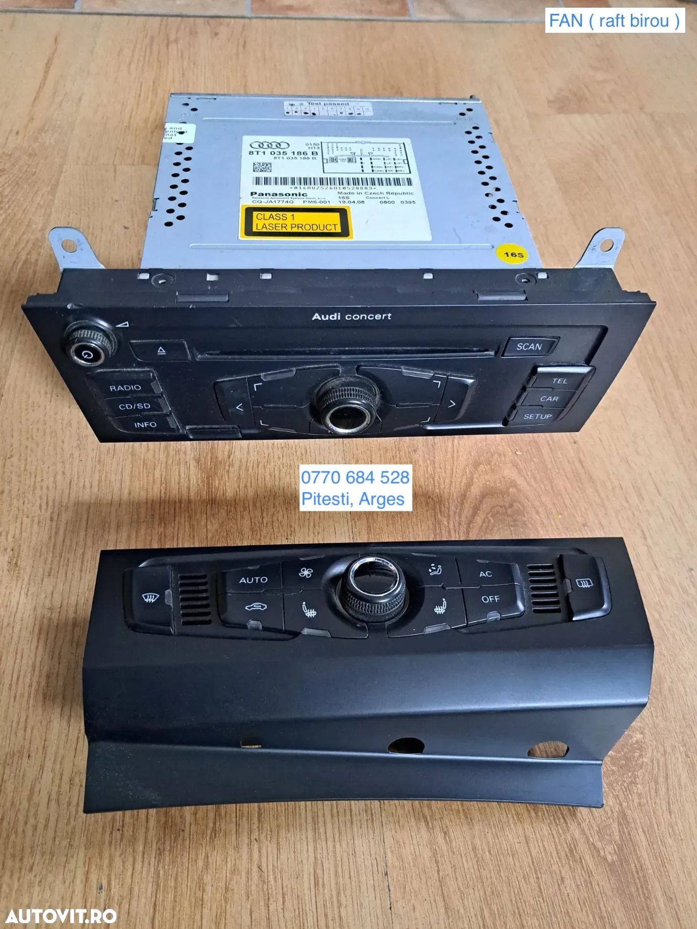 Panou comanda clima ac climatronic incalzire scaune Radio CD multimedia Audi concert Audi A4 B8 S4 8K , A5 B8 S5 8T - 1