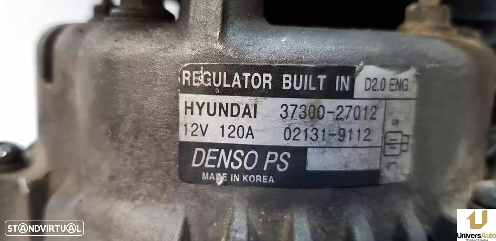 ALTERNADOR KIA SPORTAGE 2005 -3730027012 - 1