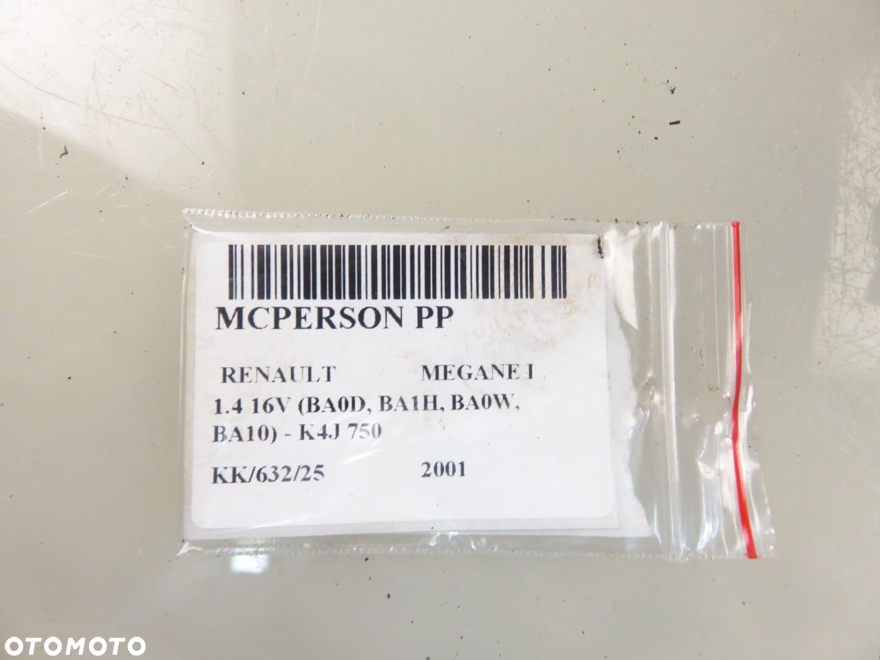 MCPERSON PRAWY PRZEDNI RENAULT MEGANE I 1.4 16V 95 - K4J 750 - 7