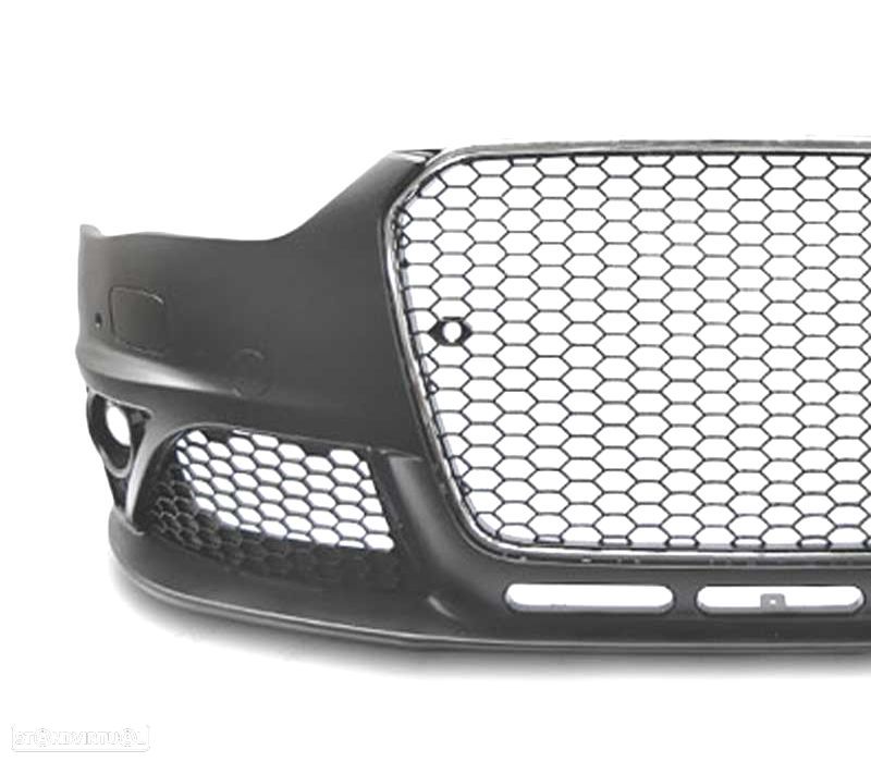 PARACHOQUES FRONTAL SEM FAROIS DE NEVOEIRO AUDI A4 B8 11-15 PDC SRA LOOK RS GRELHA CROMADA - 5