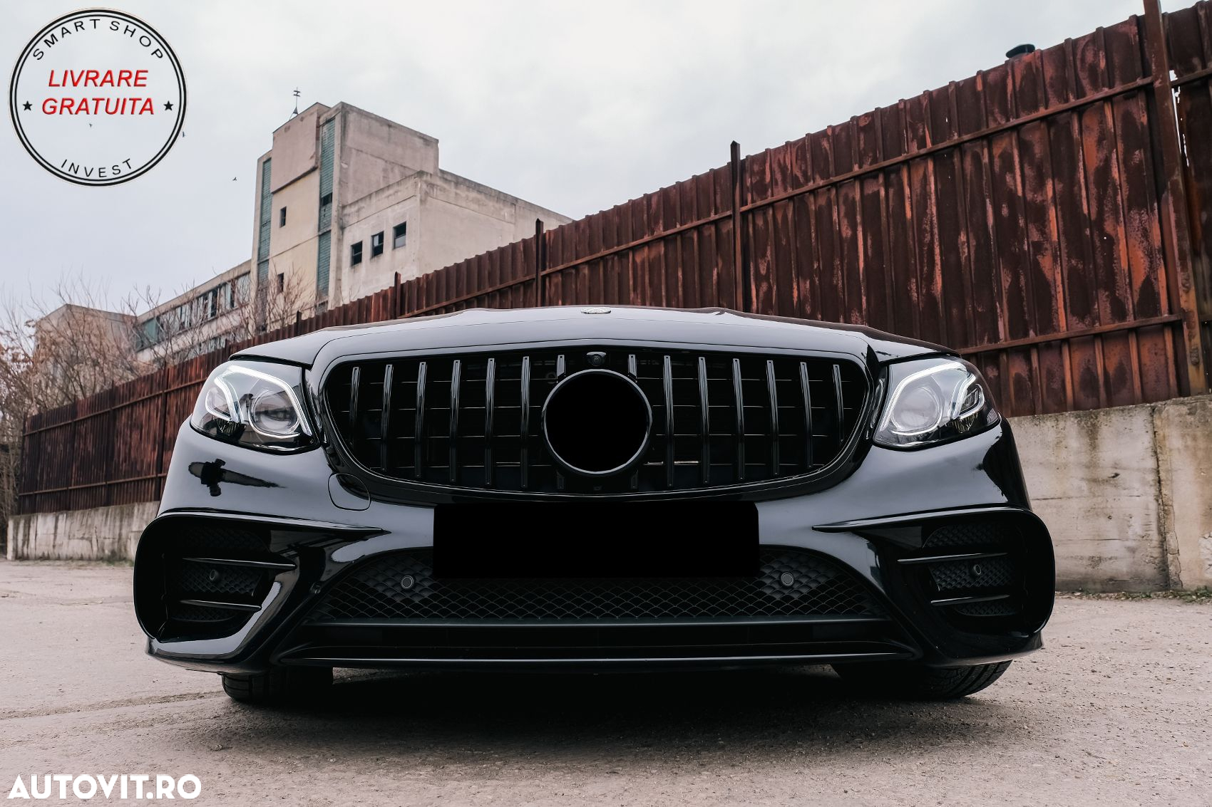Prelungiri Bara Fata Mercedes E-Class W213 Sport Line E53 (2016-2020) Negru Lucios- livrare gratuita - 15