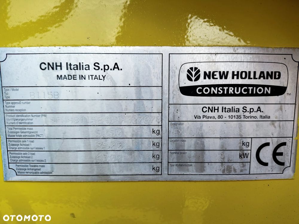 New Holland B115 B/ RÓWNE KOŁA / JOYSTICK / POWERSHIFT / SPROWADZONA / KOPARKO-ŁADOWARKA - 9
