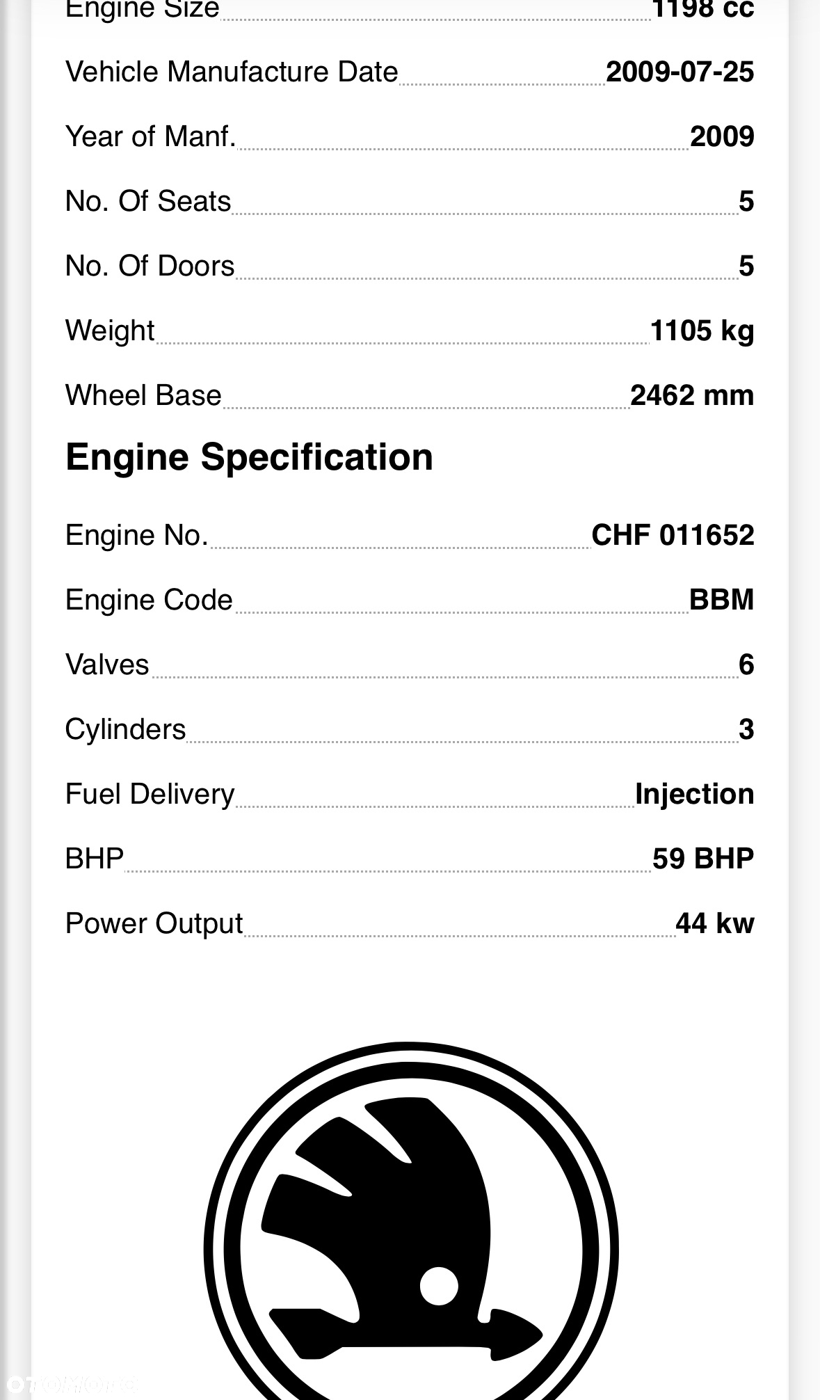Vw Polo Skoda Fabia Seat Ibiza Silnik 1.2  CHF  CHFA BBM  kompletny - 9