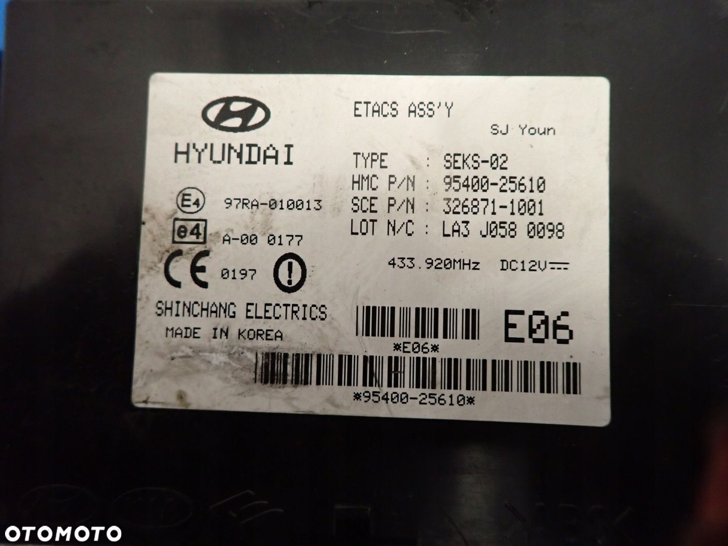 HYUNDAI ACCENT 02-05 ZESTAW STARTOWY KOMPUTER STACYJKA - 5