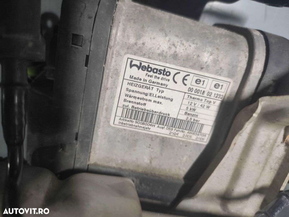 Webasto volkswagen vw golf 5 benzina 1.6 FSI cod 1k08155007s - 2