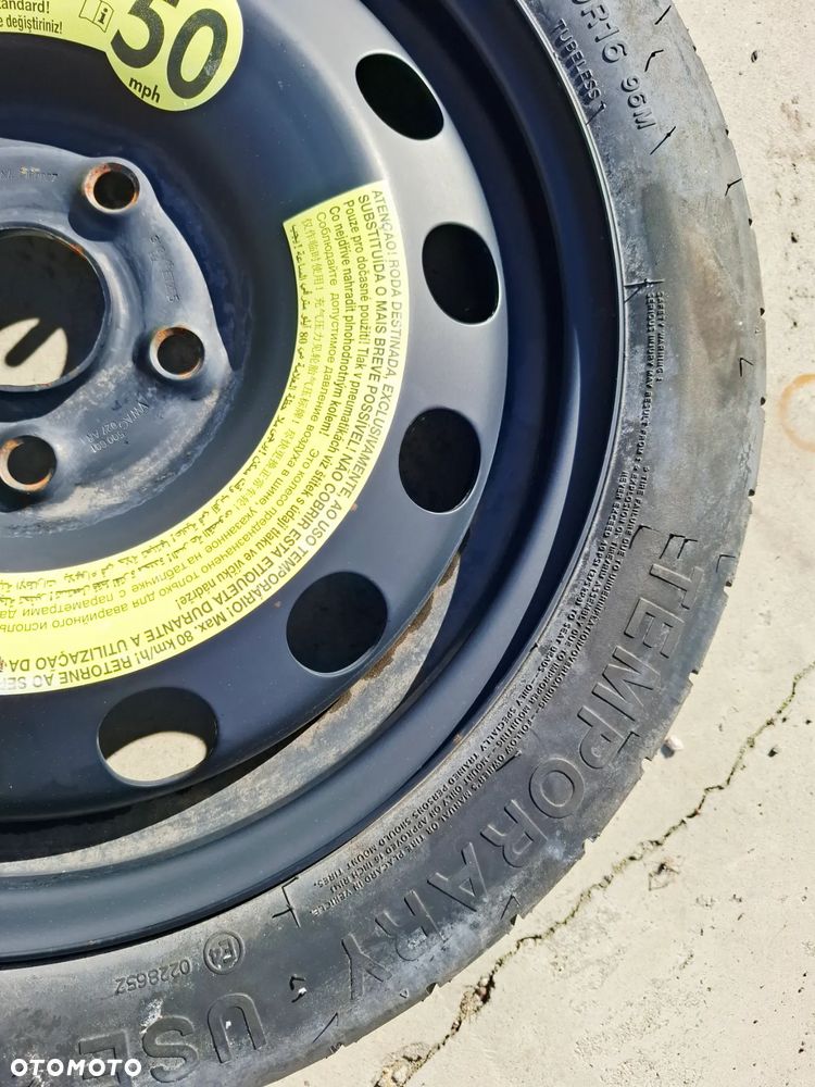 Koło Koła Dojazdowe Zjazdowe Zapasowe 5X112 125/70/16 R16 5Q0601027AR - 4