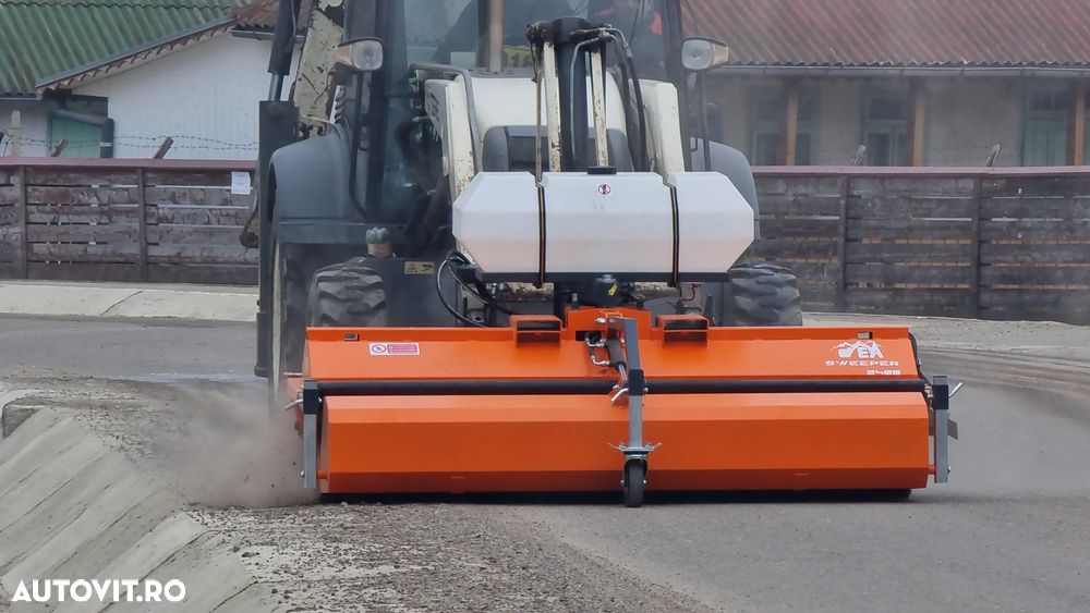 Perie asfalt cu colector si sistem stropire 240 cm - 6