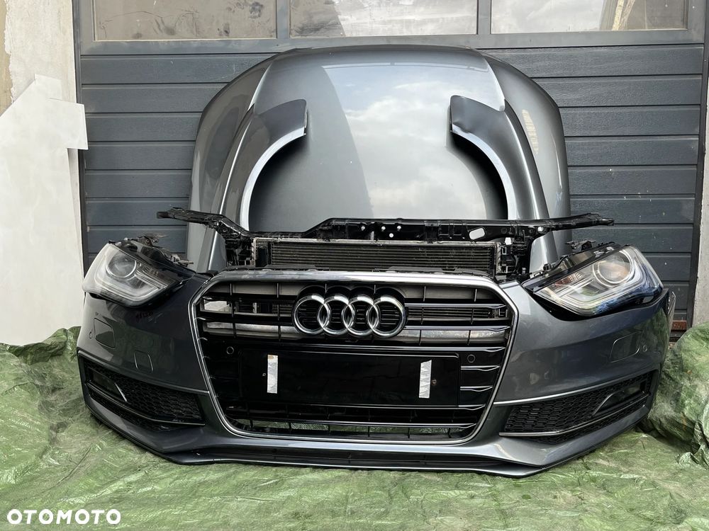 KOMPLETNY PRZÓD AUDI A4 B8 S LINE LZ7S ZDERZAK MASKA BŁOTNIK LEWY BŁOTNIK PRAWY PAS PRZEDNI LAMPY