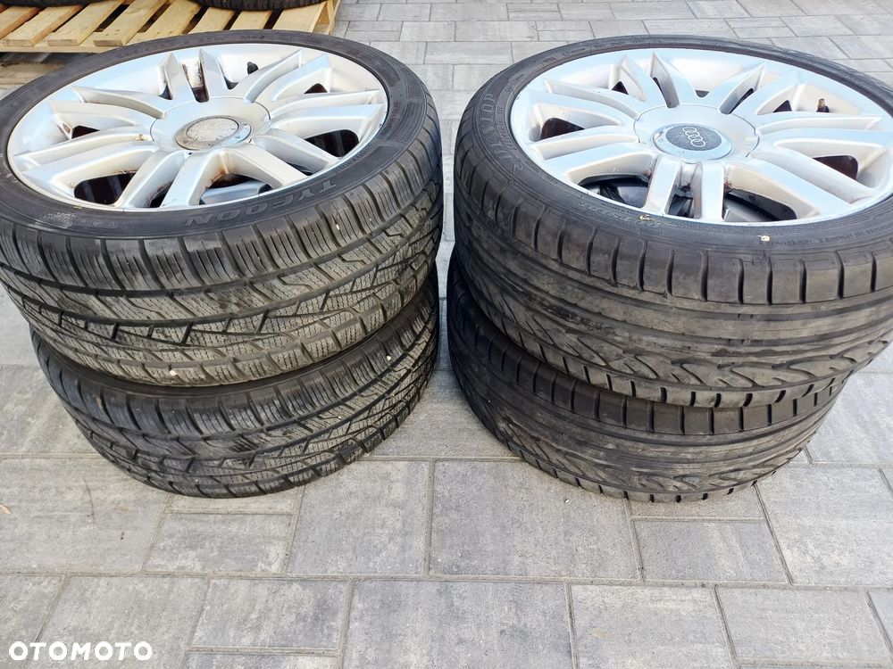 FELGI Z OPONAMI KOŁA ALUMINIOWE AUDI A3 R18 5X112 57,1 mm OPONY 2X LATO 2X ZIMA R18 245/40 NR19 - 13