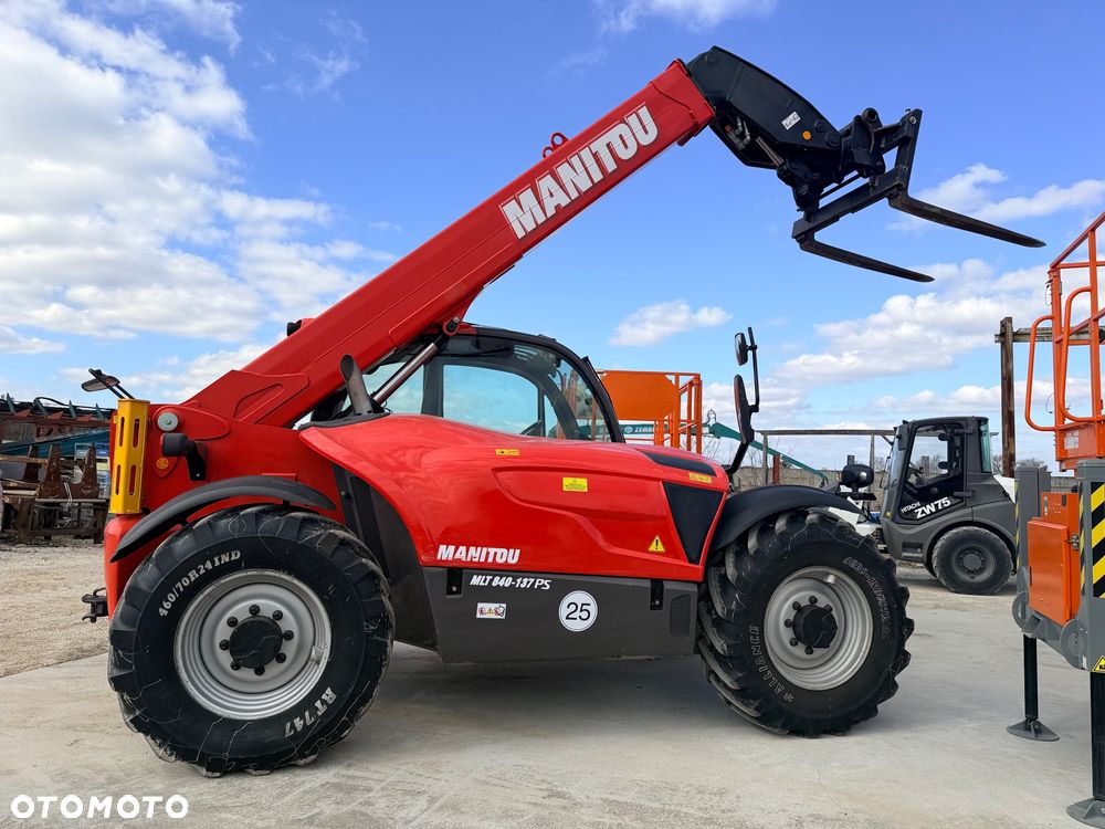 Manitou Ładowarka teleskopowa Manitou Mlt 840 137 PS łyżka widły Merlo 42.7 TF 737 130 Jcb 541-70 Bobcat TL 38.70 rolnicza budowlana KLIMA zaczep hydr - 8