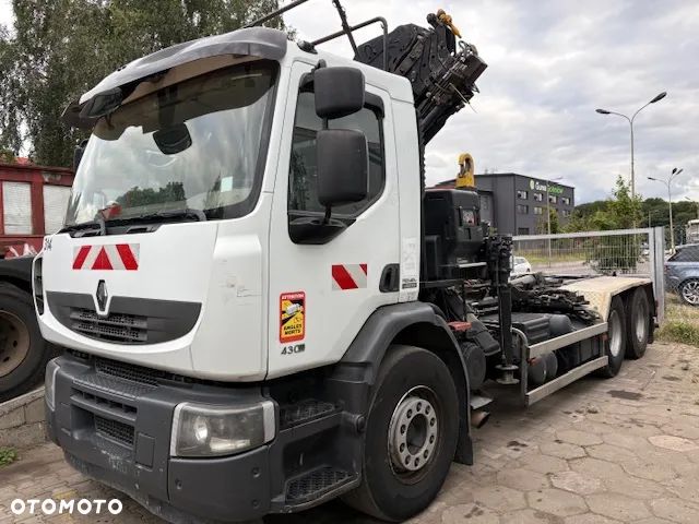 Renault Premium Lander 430 HIAB Hakowiec XP20 + HDS X-HIDUO 188 E-5 + kontener