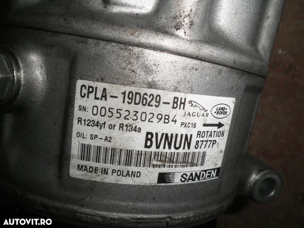 Compresor AC Range Rover Evoque, Jaguar, 2.0 D CPLA-19D629-BH CPLA19D629BH - 4