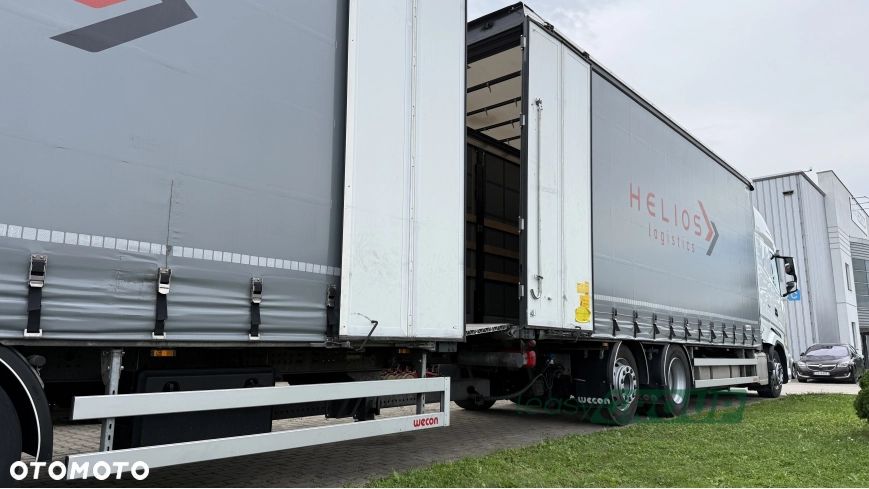 DAF 480 FAR Low Deck 6x2 – zabudowa kurtynowa WECON Przyczepa Kurtynowa WECON PC 780 18.0t - 27