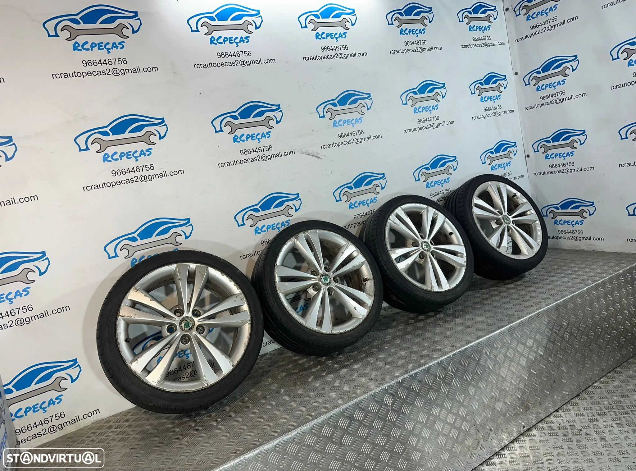 .Conjunto Jantes 18 Originais Skoda 5×112 7.5J ET51 1Z0601025AD - 3
