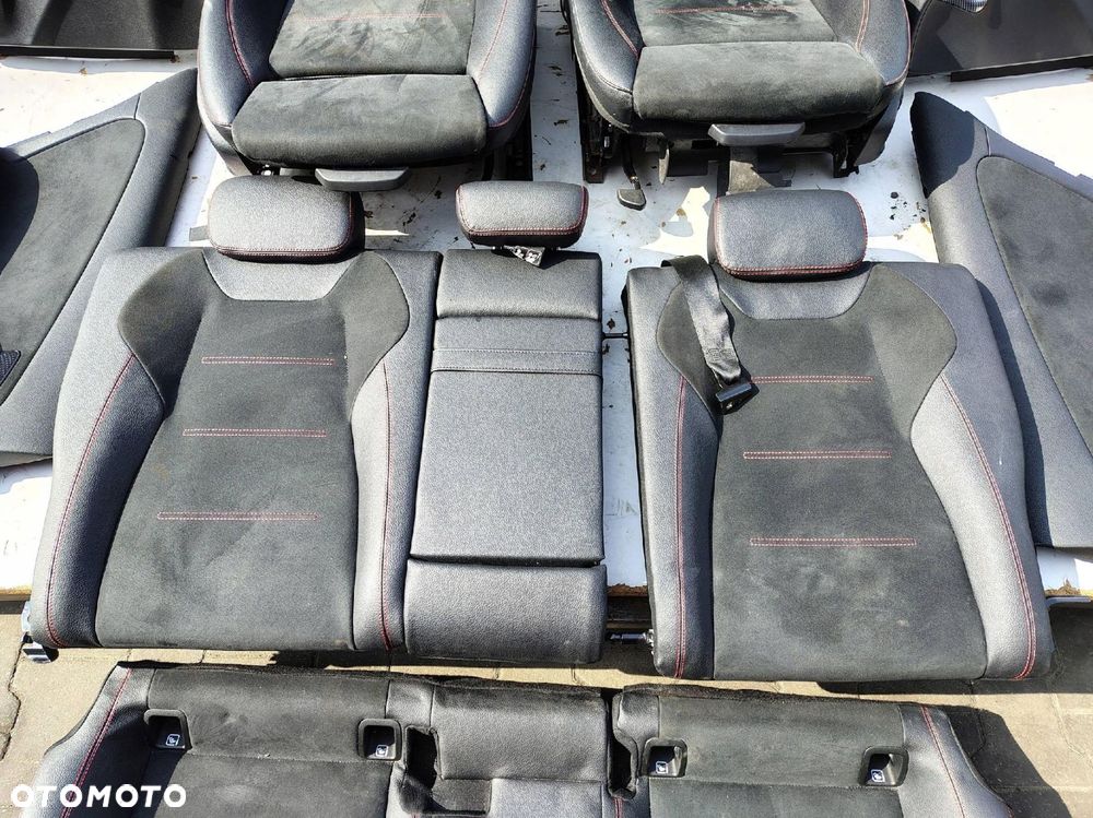 FOTEL KANAPA CZARNA SKÓRA KOMPLET BOCZKI MERCEDES A KLASA SEDAN W177 V177 - 3