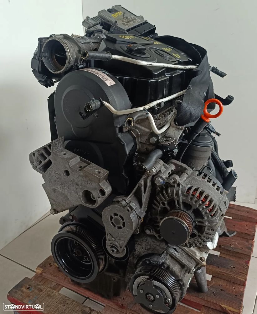 Motor VW Eos 2.0TDI 140cv BMM 8V ano 2008 - 4