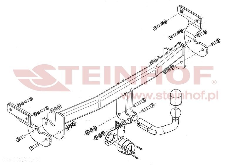 Hak Holowniczy + MODUŁ 7PIN do Kia Optima Sedan od 2012 do 2015 - 2
