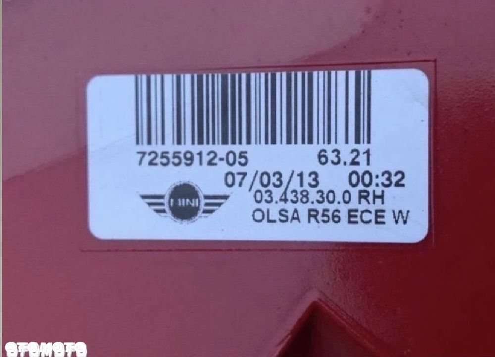 7255912 lampa tył tylna prawa Mini cooper one r56 r57 lift - 3