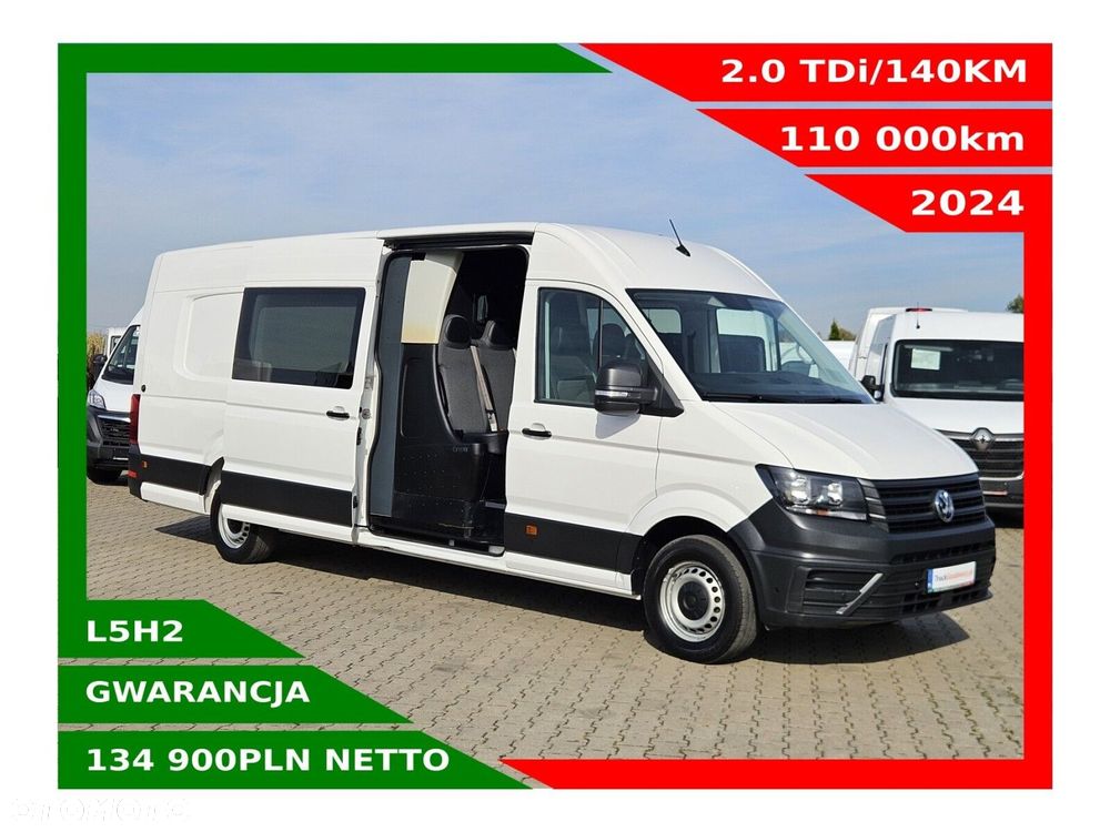 Volkswagen Crafter L5H2 *134900zł NETTO* Brygadówka 7 osób 2.0TDi/140KM