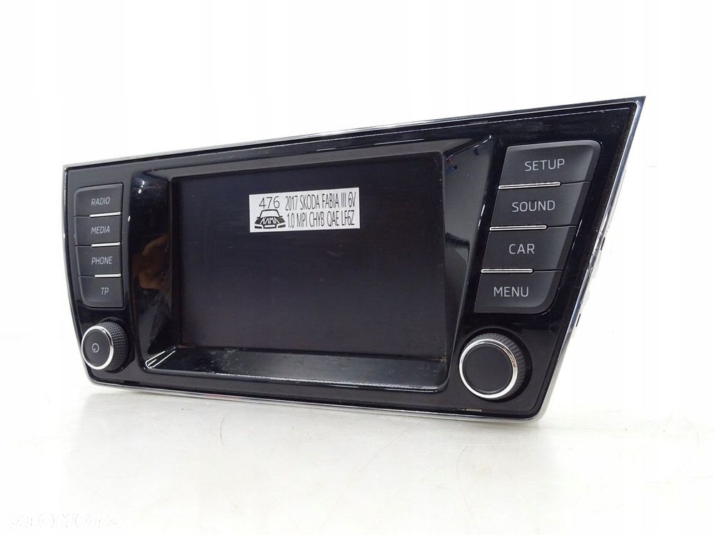 EKRAN WYŚWIETLACZ MONITOR LCD MMI RADIA SKODA FABIA III 6V 6V0919604B - 1