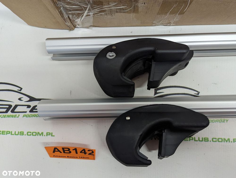 Bagażnik dachowy bazowy belki poprzeczki Amazon Basics 142cm B083T54H2S na otwarte relingi. - 3
