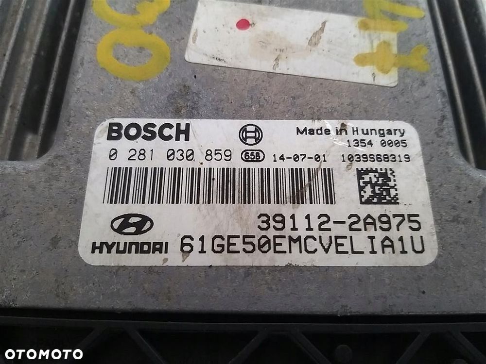 Zestaw odpalający startowy Hyundai I30 II 11-17 1,6 CRDI KOMPUTER STACYJKA 0281030859 - 9